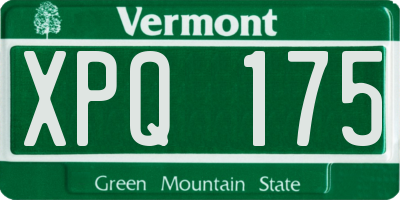 VT license plate XPQ175
