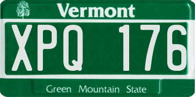 VT license plate XPQ176