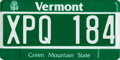 VT license plate XPQ184