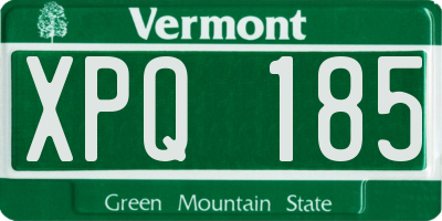 VT license plate XPQ185