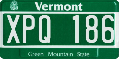 VT license plate XPQ186
