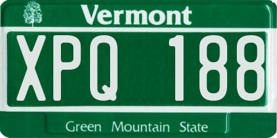 VT license plate XPQ188