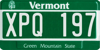 VT license plate XPQ197