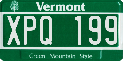 VT license plate XPQ199