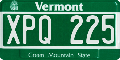 VT license plate XPQ225