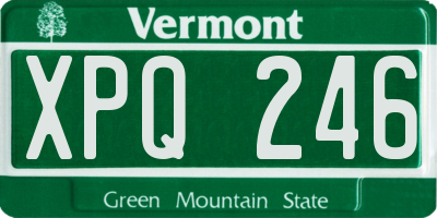 VT license plate XPQ246