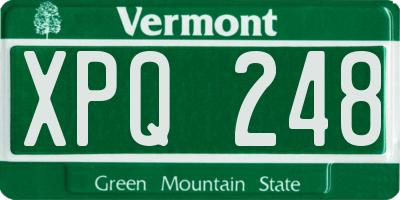 VT license plate XPQ248