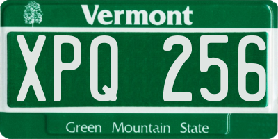 VT license plate XPQ256
