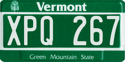 VT license plate XPQ267