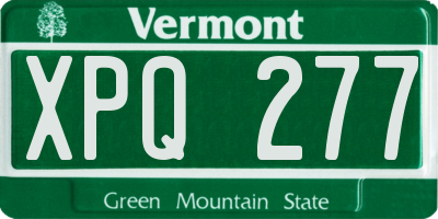 VT license plate XPQ277