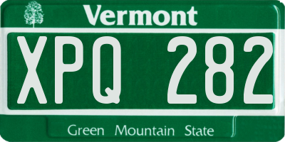 VT license plate XPQ282