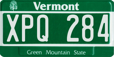 VT license plate XPQ284