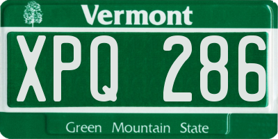 VT license plate XPQ286