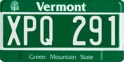 VT license plate XPQ291
