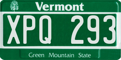 VT license plate XPQ293