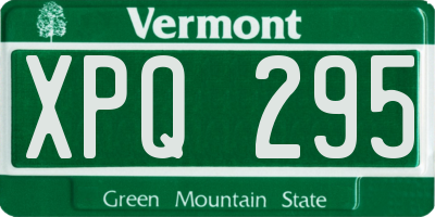 VT license plate XPQ295