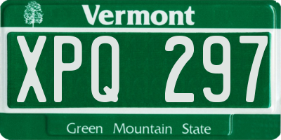 VT license plate XPQ297