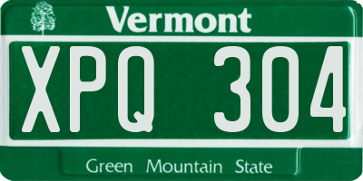 VT license plate XPQ304