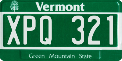 VT license plate XPQ321