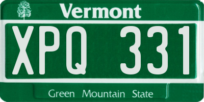 VT license plate XPQ331