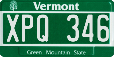 VT license plate XPQ346