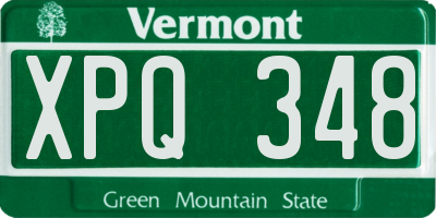 VT license plate XPQ348