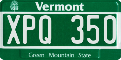 VT license plate XPQ350