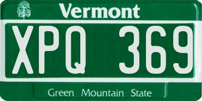 VT license plate XPQ369