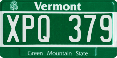 VT license plate XPQ379