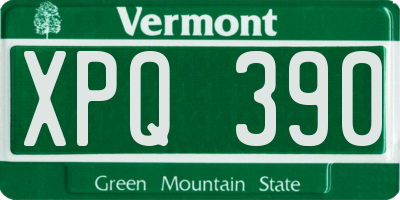 VT license plate XPQ390