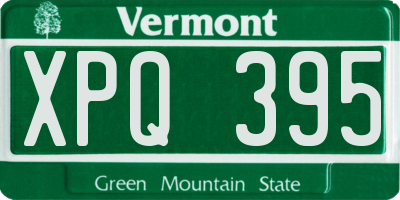 VT license plate XPQ395