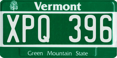 VT license plate XPQ396