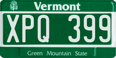 VT license plate XPQ399