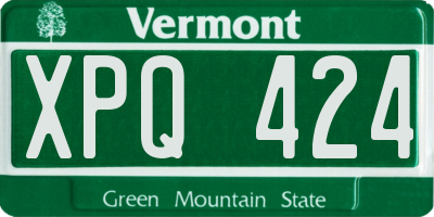 VT license plate XPQ424