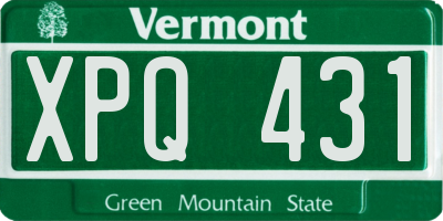 VT license plate XPQ431