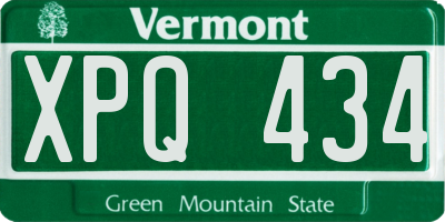 VT license plate XPQ434
