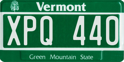 VT license plate XPQ440