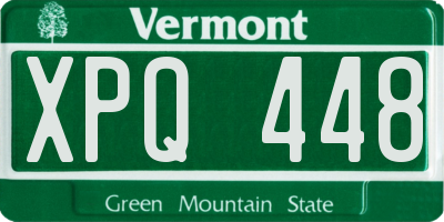 VT license plate XPQ448