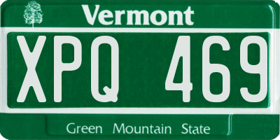 VT license plate XPQ469