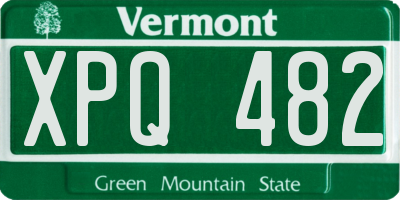 VT license plate XPQ482