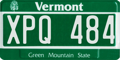 VT license plate XPQ484