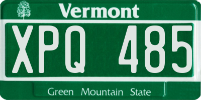 VT license plate XPQ485