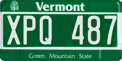 VT license plate XPQ487