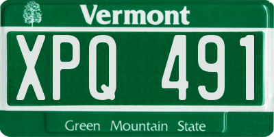 VT license plate XPQ491