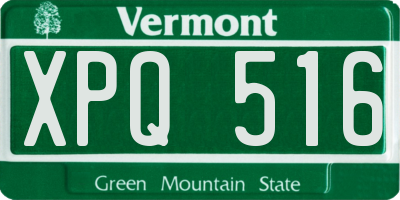 VT license plate XPQ516