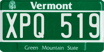 VT license plate XPQ519