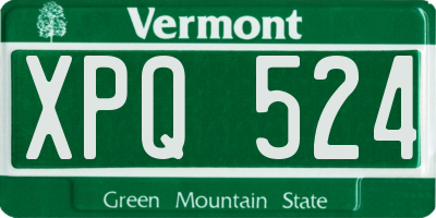 VT license plate XPQ524