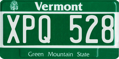 VT license plate XPQ528