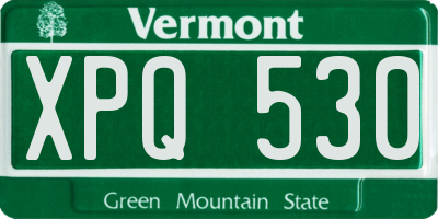 VT license plate XPQ530