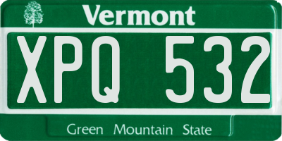 VT license plate XPQ532
